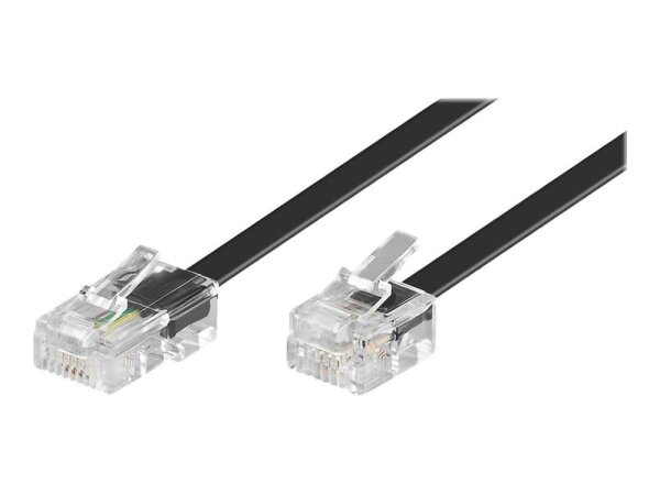 Telephone Connection Cable, RJ45 to RJ11, 10 m, black