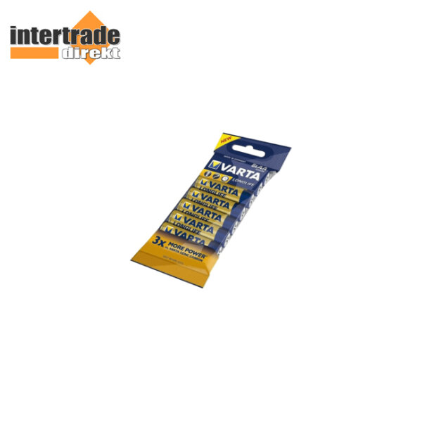 VARTA LONGLIFE BATTERY AA LR6 MIGNON 8-PACK